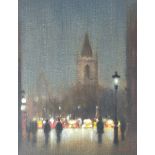 Anthony Klitz 'Evening at Christchurch', oil on canvas