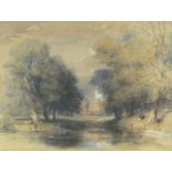 W Evans of Eton, Eton view, watercolour