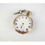 A 9ct gold open face pocket watch