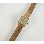 A Lady's 9ct gold bracelet watch