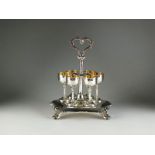 A Victorian silver egg cruet