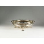 A pierced silver dish