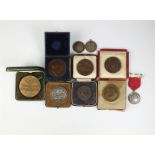 A collection of ten medals