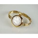 A Lady's 18ct gold wristwatch