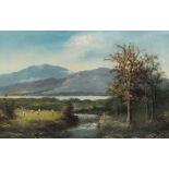 W Richards, pair of landscape oils