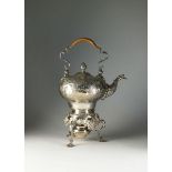A George II silver spirit kettle
