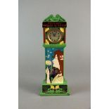 A Wileman & Co., The Foley China 'Intarsio' ware miniature pottery longcase clock, circa 1900 Art