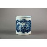 A Worcester porcelain coffee can, circa 1775-80, transfer-printed in underglaze blue with the Mother