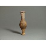 Greco-Roman, ceramic perfume flask, 1st century BC - 1st AD; (North Africa) rolled rim with long
