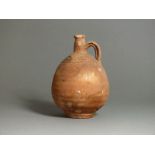 Roman, red ware, North African jug; 1st century AD; small spout with narrow neck, applied strap