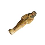 Egyptian, Late New Kingdom, 12th - 11th century BC; a wooden shabti with mummiform body, arms