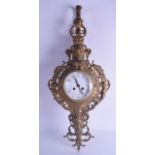 A LARGE LATE 19TH CENTURY FRENCH GILT METAL CARTEL CLOCK decorated all over with mask heads, foliage
