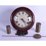 A RARE 19TH CENTURY MAHOGANY CASED WALL CLOCK unusually entitled 'Ye Old Clock'. 21 cm diameter.