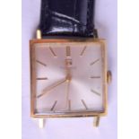 A VINTAGE TISSOT WRISTWATCH with square form dial. 3 cm wide.