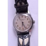 A GOOD VINTAGE GIRARD-PERREGAUX AUTOMATIC WRISTWATCH unusually the numerals forming the name Barry