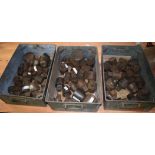 A LARGE QUANTITY OF VICTORIAN BADGE AND BUTTON CAST IRON DIES, of various regiments detailed on