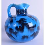 A 19TH CENTURY MINTON PERSIAN BLUE POTTERY JUG possibly designed by Dr Christopher Dresser,