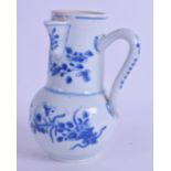 A 17TH/18TH CENTURY CHINESE BLUE AND WHITE PORCELAIN CHOCOLATE POT Kangxi/Yongzheng, painted with
