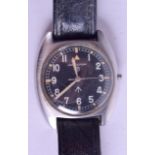 A GOOD MILITARY HAMILTON WRISTWATCH with white numerals. 3.5 cm wide.