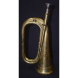 A BARRATTS BRASS BUGLE, stamped 1983.