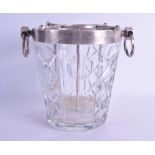 A STYLISH 1930S EUROPEAN SILVER PLATED WINE COOLER in the manner of Christofle. 26 cm x 22 cm.