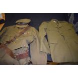 A MILITARY JACKET & CAP, together with another jacket. (3)