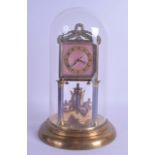 A RARE EARLY 20TH CENTURY ANTI MAGNETIC ANNIVERSARY TYPE CLOCK unusually enamelled upon a neo