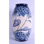 A STYLISH FLORIAN WARE ART NOUVEAU STYLE VASE after William Moorcroft, decorated with flowers. 30 cm