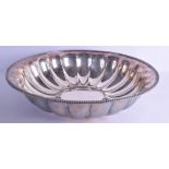 A VERY LARGE T G GOODE & CO SILVER PLATED FRUIT BOWL of huge proportions. 54 cm diameter.