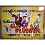 A VINTAGE SON OF FLUBBER WALT DISNEY FILM POSTER, starring Fred MacMurray, Nancy Olsen & Keenan
