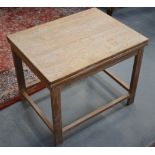 A FOLDING WOODEN DESK/TABLE, in the manner of Heals. 50 cm x 63 cm.