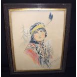 NORTH AMERICAN SCHOOL (Early 20th Century), framed pastel, indistinctly signed & dated 1931,