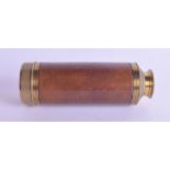 A RARE 19TH CENTURY ENGLISH EIGHT DRAWER TELESCOPE by Bate of London, with leather mounts, and