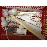 A PAIR OF IVORY GLOVE STRETCHERS, together with assorted paperknives etc. (qty)