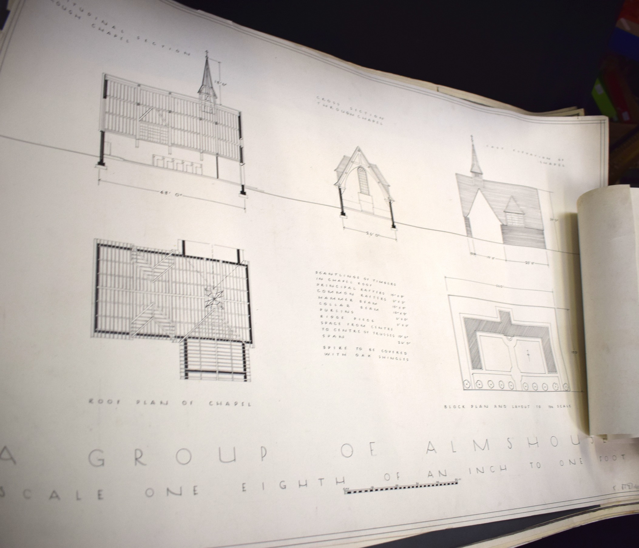 A QUANTIITY OF ARCHITECTURAL DRAWINGS. (6)