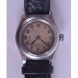 A VINTAGE ROLEX OYSTER ROYAL STAINLESS STEEL WRISTWATCH with gilt numerals. Dial 3 cm diameter.