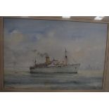 TWO FRAMED WATERCOLOURS by D Bell, of maritime interest. 31 cm x 21 cm & 35 cm x 23 cm. (2)