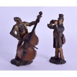 A PAIR OF LATE 19TH CENTURY AUSTRIAN COLD PAINTED BRONZES by Franz Xavier Bergmann, modelled as