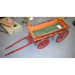 A LARGE HAND MADE VINTAGE HAMPSHIRE WAGON MODEL, built to exhibition standard and painted green &