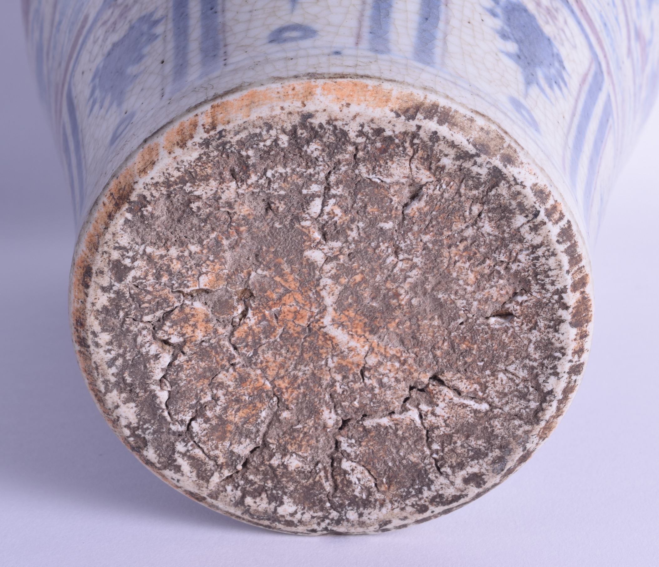 A CHINESE BLUE AND WHITE MEIPING 20th Century, painted with scholars within landscapes. 31 cm high. - Image 3 of 4