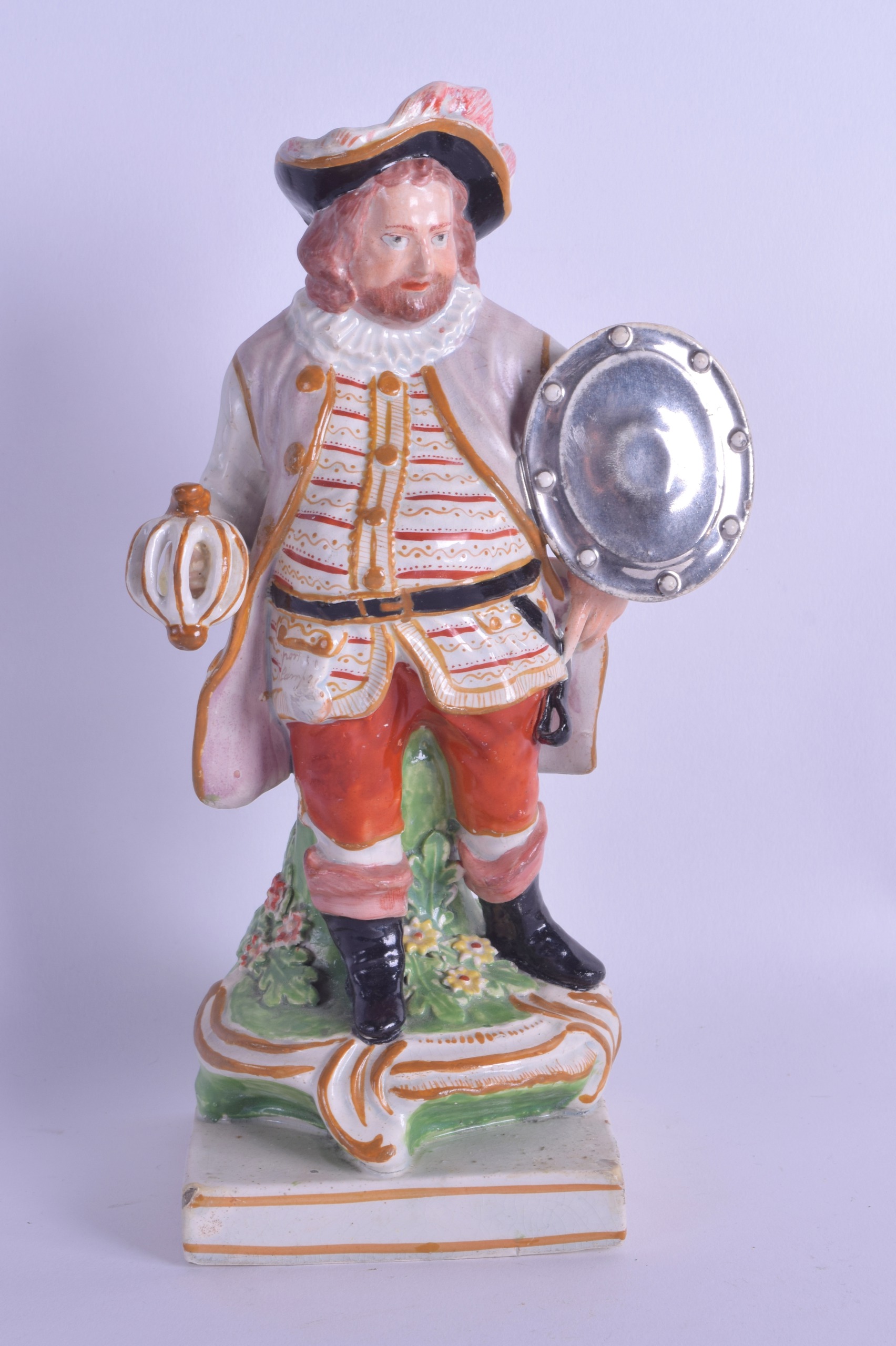 Early 19th c. Wood and Caldwell figure of James Quinn as Falstaff, impressed mark to base. 22cm