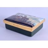 A LARGE BOXED HALCYON DAYS ENAMELLED 'GEORGE STUBBS' LIMITED EDITION BOX No 10 of 150. 8.5 cm wide.