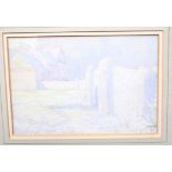 J H NORMAN (BRITISH), Framed pastel on card, signed & dated 1927, impressionist landscape. 16 cm x