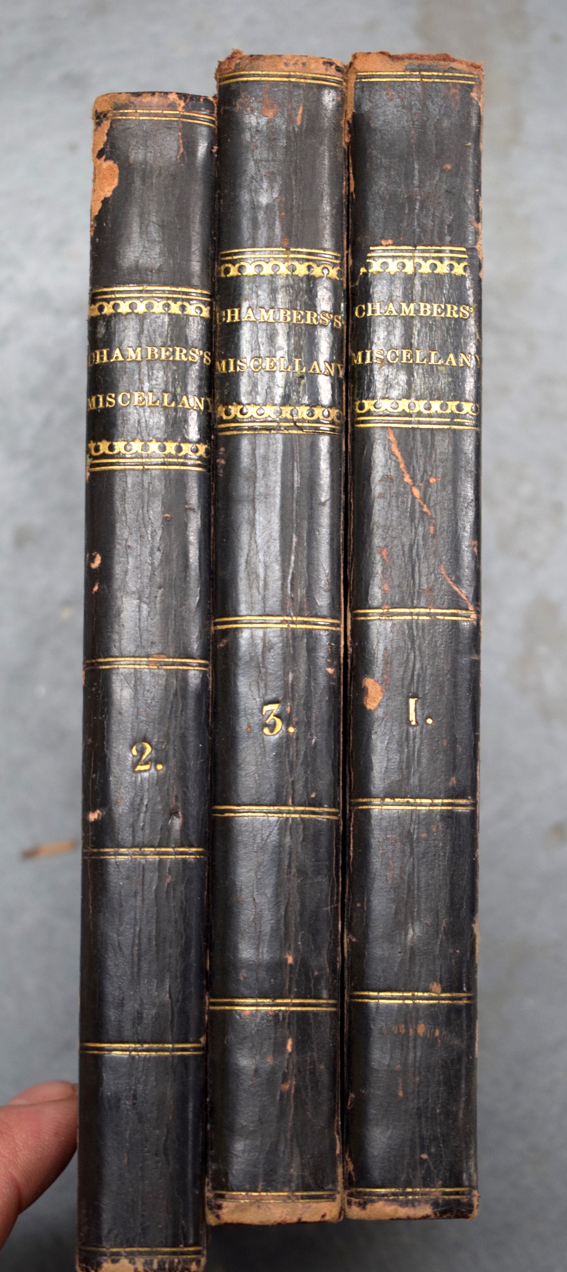 THRE VOLUMES OF CHAMBERS MISCELLANY. (3)