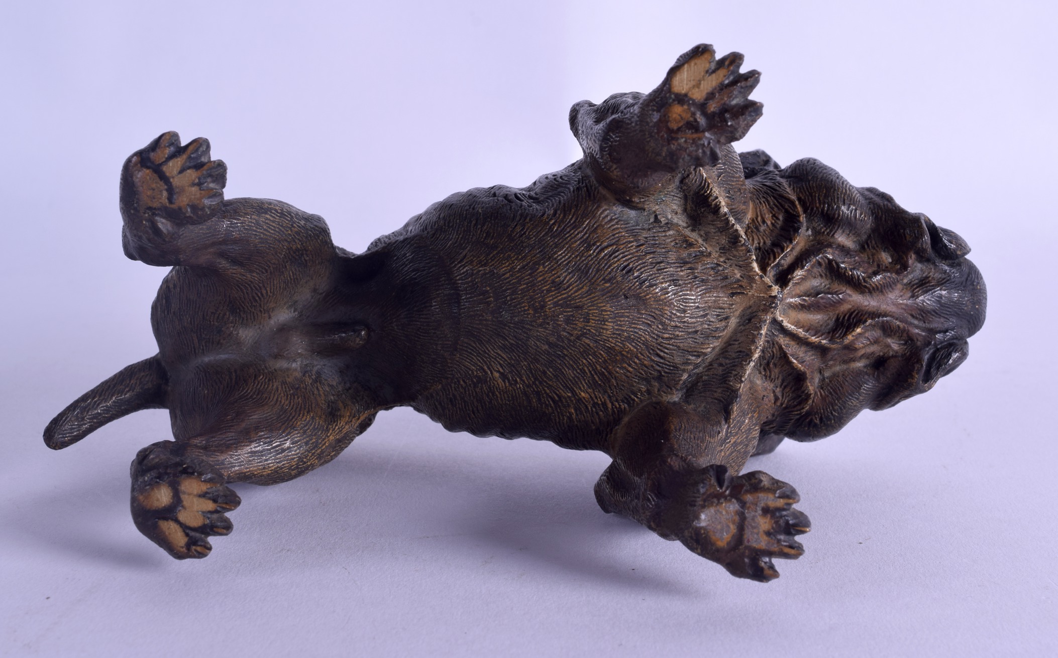 A GOOD 19TH CENTURY VIENNA COLD PAINTED BRONZE FIGURE OF A DOG Attributed to Franz Xavier - Image 3 of 3