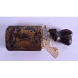 A LOVELY 19TH CENTURY JAPANESE MEIJI PERIOD CARVED FIVE SECTION GOLD LACQUER INRO decorated with a