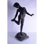 Annibale De Lotto (1877-1932) An early 20th century Italian bronze figure of a young fisher boy, 'Il