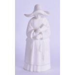 20th c. Royal Worcester rare biscuit version of the nun. 10cm high