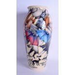 A MOORCROFT 'POTTERIES IN RECESSION' VASE designed by Kerry Goodwin. No 2 of 150. 36 cm high.