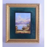 Mid 19th c. English porcelain plaque, probably Davenport painted with a titled scene of '